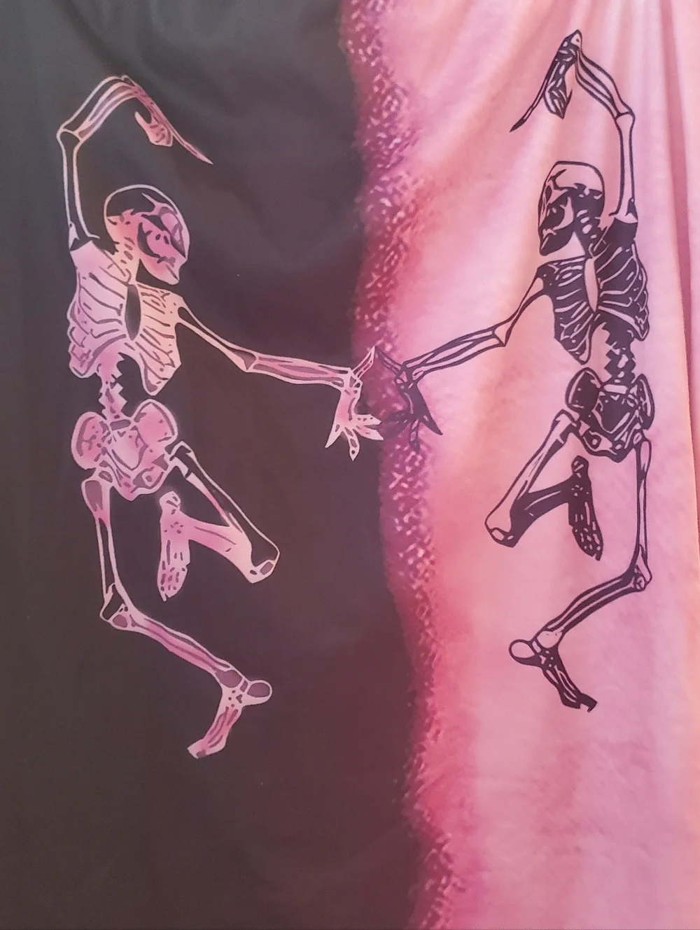 Shein $3/25 Pink Black Split Skeleton Dancing Strappy Dress Halloween Size L - Picture 3 of 3
